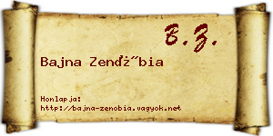 Bajna Zenóbia névjegykártya